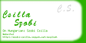 csilla szobi business card